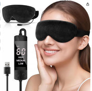 Heated Eye Mask--Warm Eye Compress Heating Pad w/ Temp. Control