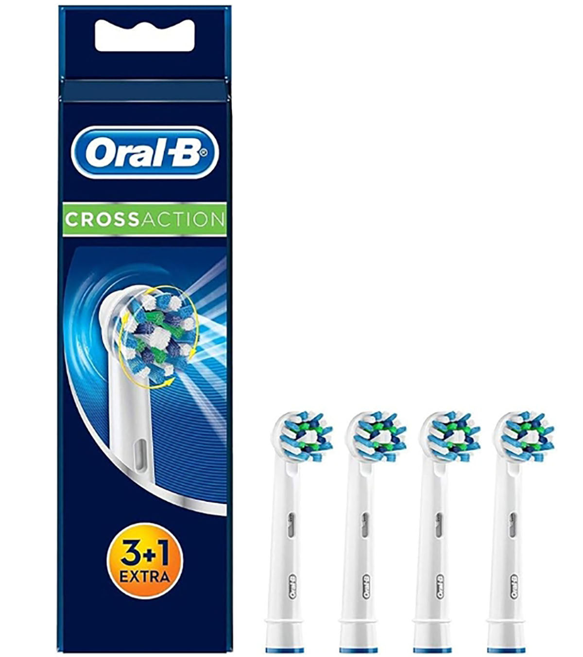 Oral B Cross ActionReplacement Electric Toothbrush Heads - 4 pcs
