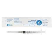 Syringe - Non-Safety with Needle - Luer Lock, 3 cc, 22G Needle Gauge, 1 1/2" Needle - 100 pcs per Box, 8 Boxes per Case