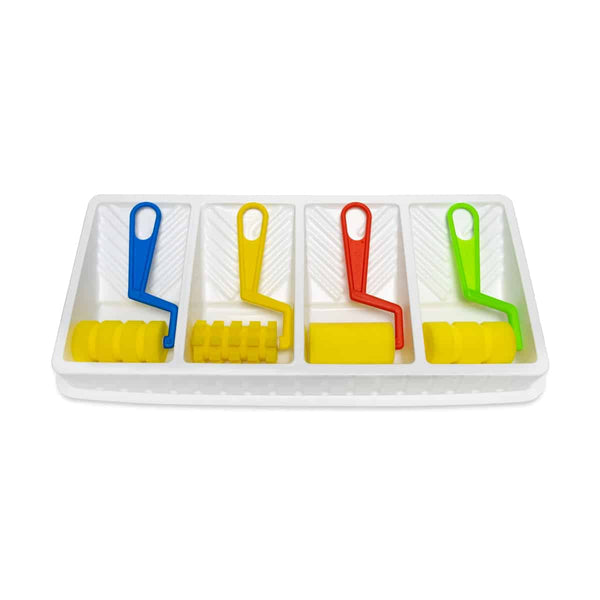 4 Large Foam Rollers & Paint Tray (ARM-002)