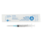 Syringe - Non-Safety with Needle - Luer Lock, 3 cc, 23G Needle Gauge, 1" Needle - 100 pcs per Box, 8 Boxes per Case