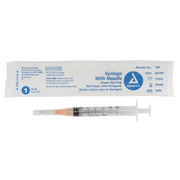 Syringe - Non-Safety with Needle - Luer Lock, 3 cc, 25G Needle Gauge, 5/8" Needle - 100 pcs per Box, 8 Boxes per Case