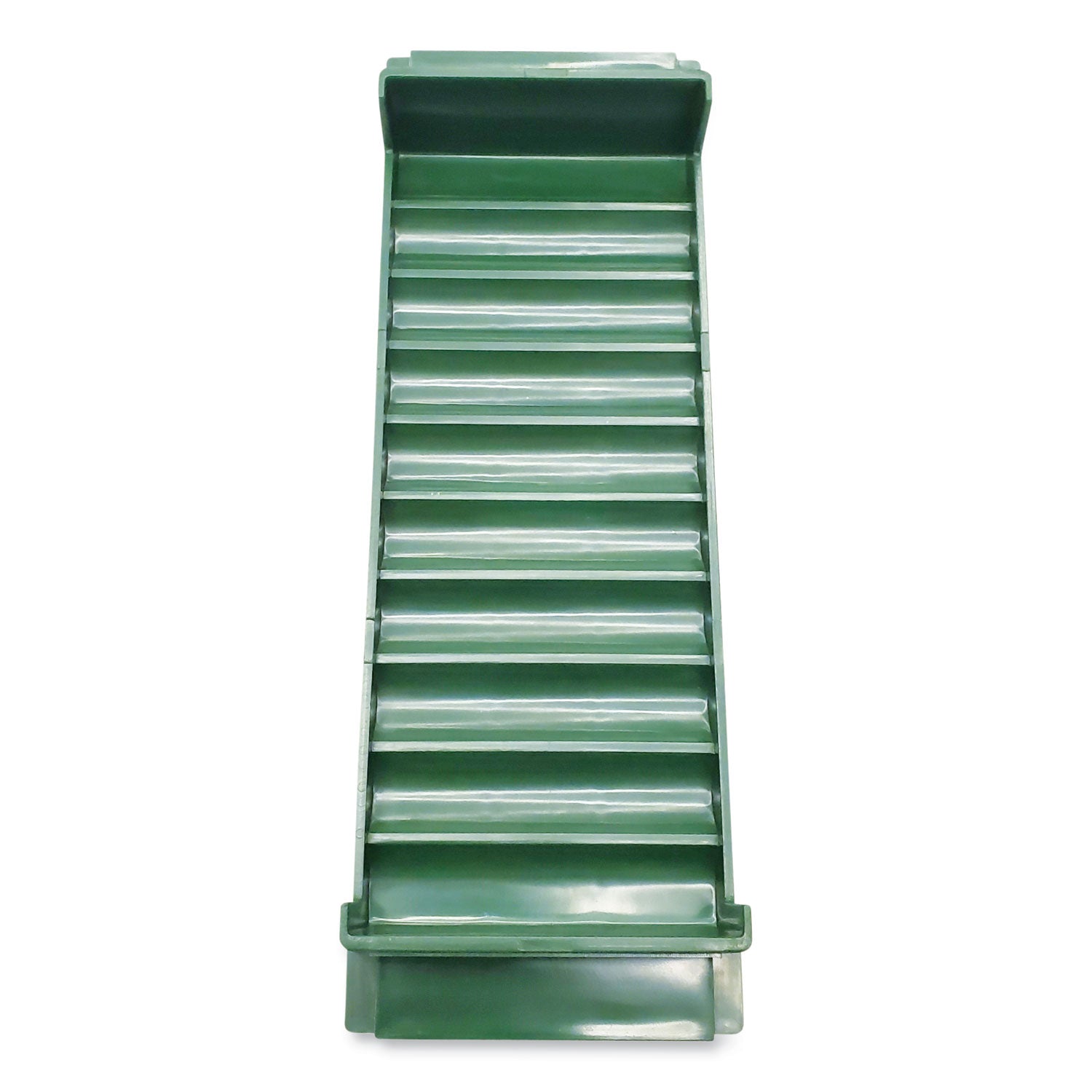 10 Coin Compartment(s) - Green - Plastic - 2 / Pack