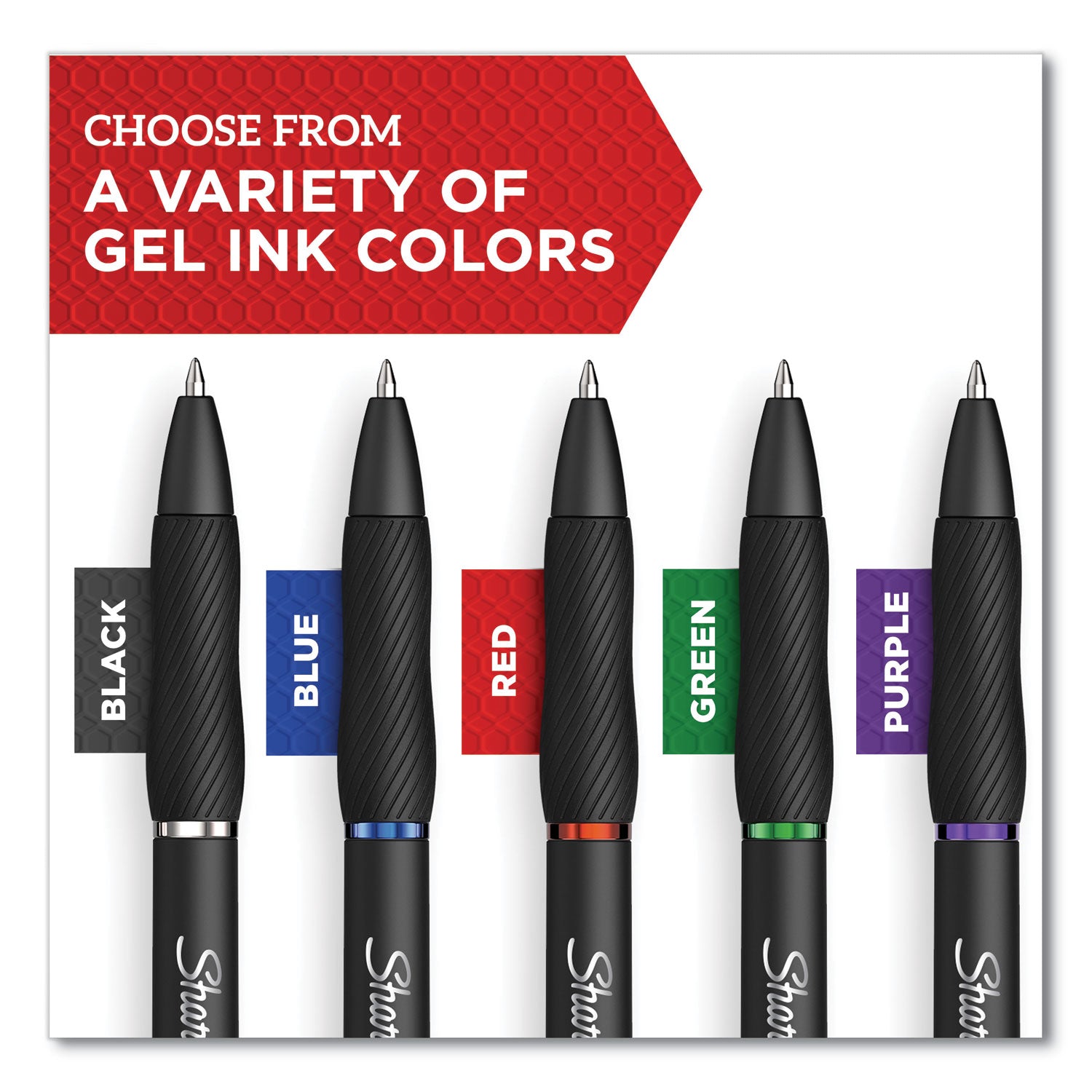 Sharpie S-Gel Pens - 0.7 mm Pen Point - Blue Ink - Gel-based - Black Barrel - 4 / Pack