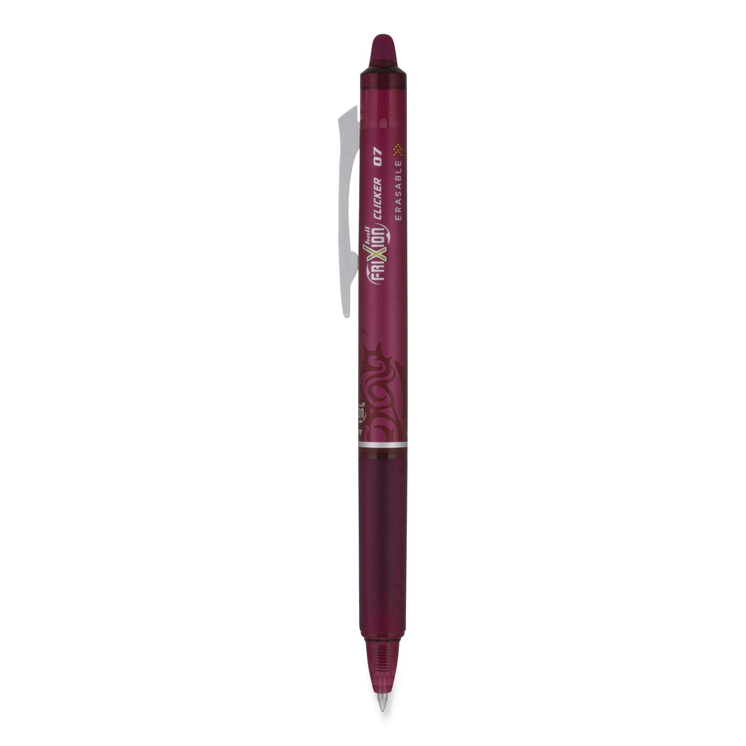 Pilot Erasable Gel Ink Pens - 0.7 mm Fine Pen Point - Retractable - Erasable - Burgundy Ink - Water Based, Gel-based - Translucent Barrel - Document, Writing - 1 Dozen