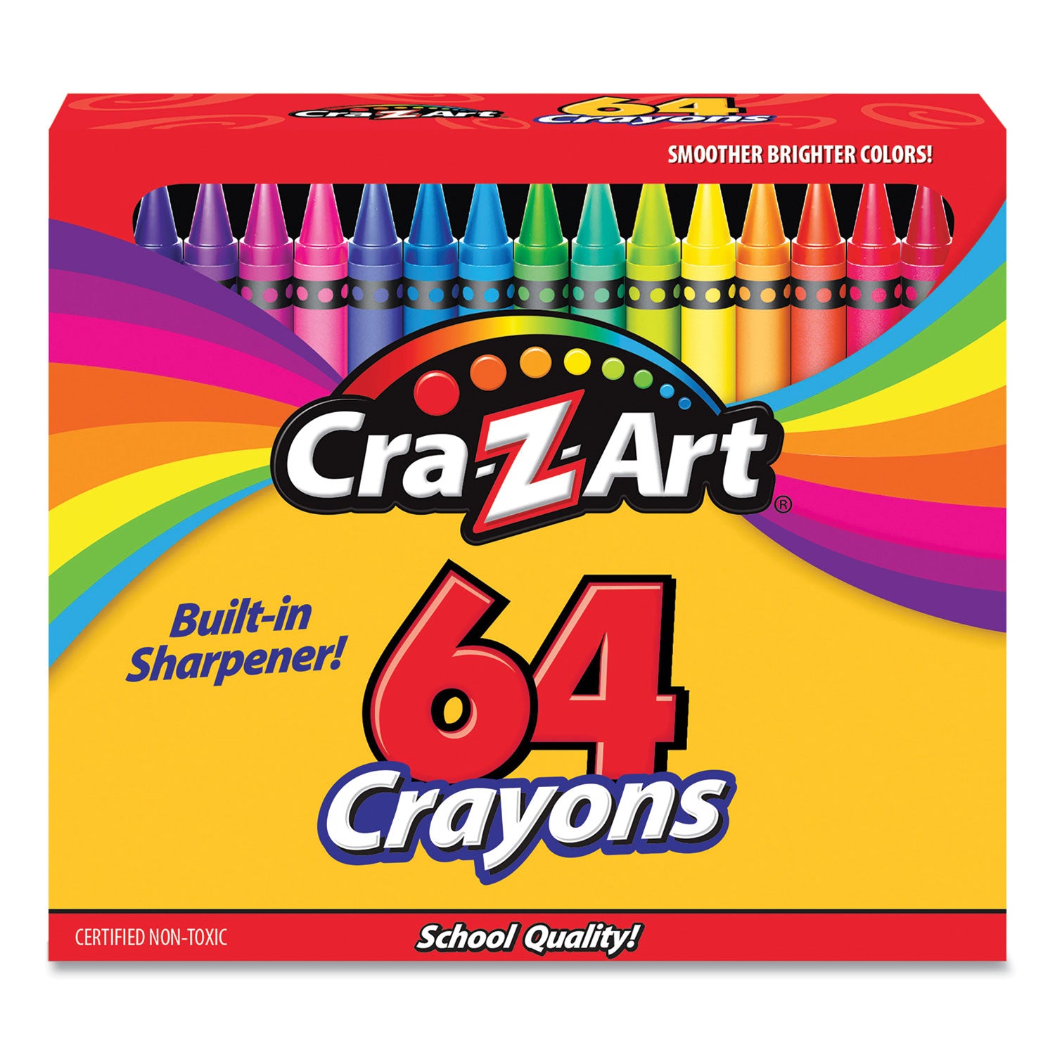 Crayons, 64 Assorted Colors, 64/pack
