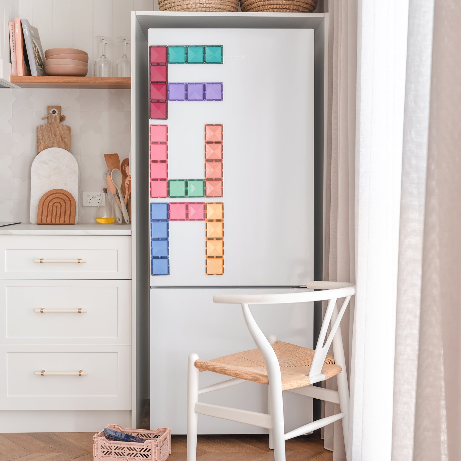 Magnetic Tiles Pastel Rectangle Pack, 24 Pieces