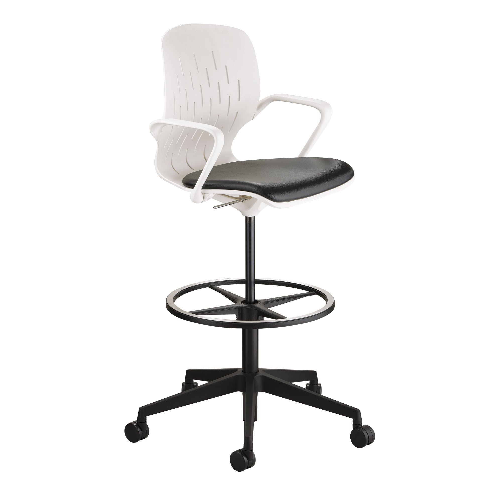Shell Ext Hgt Task Chair White