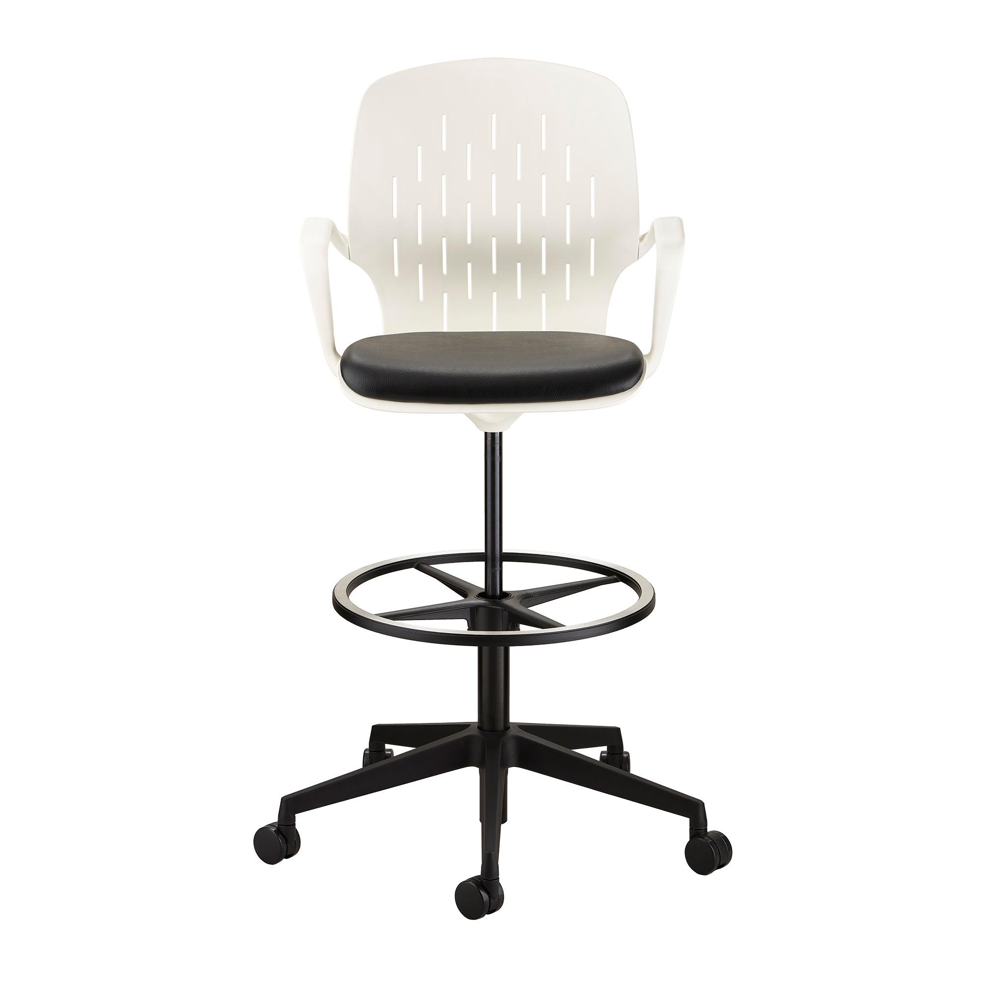 Shell Ext Hgt Task Chair White