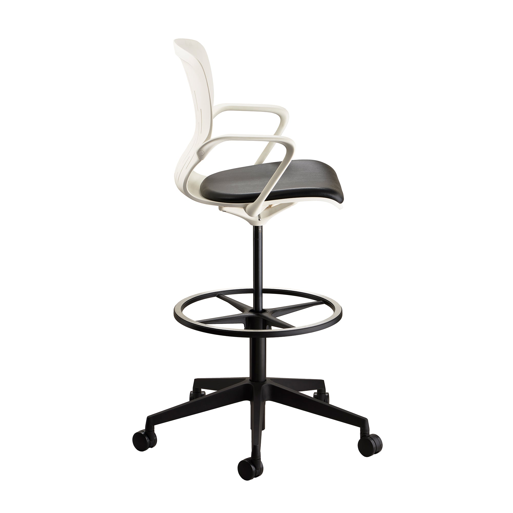 Shell Ext Hgt Task Chair White
