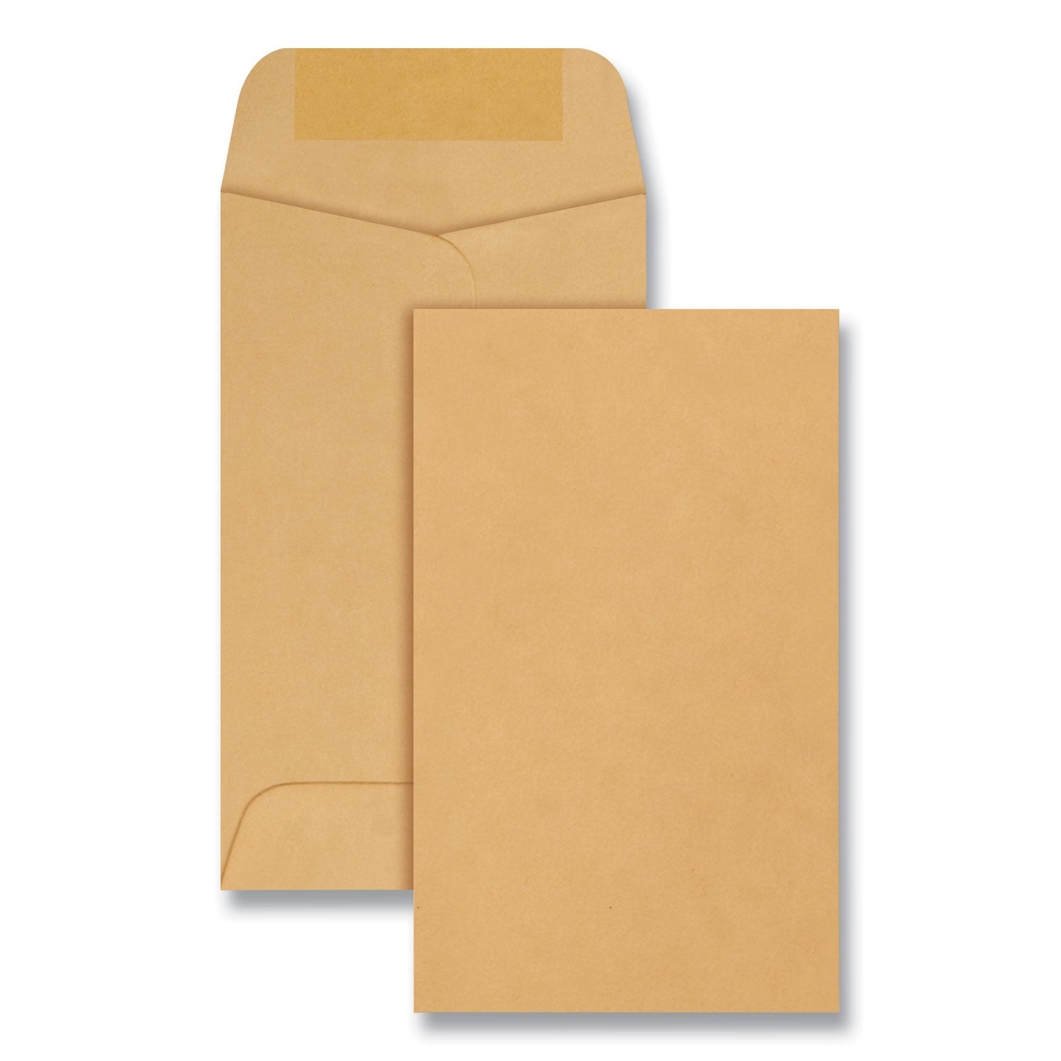 Coin - #3 - 2 1/2" Width x 4 1/4" Length - 28 lb - Gummed - Kraft - Kraft - 500 / Box