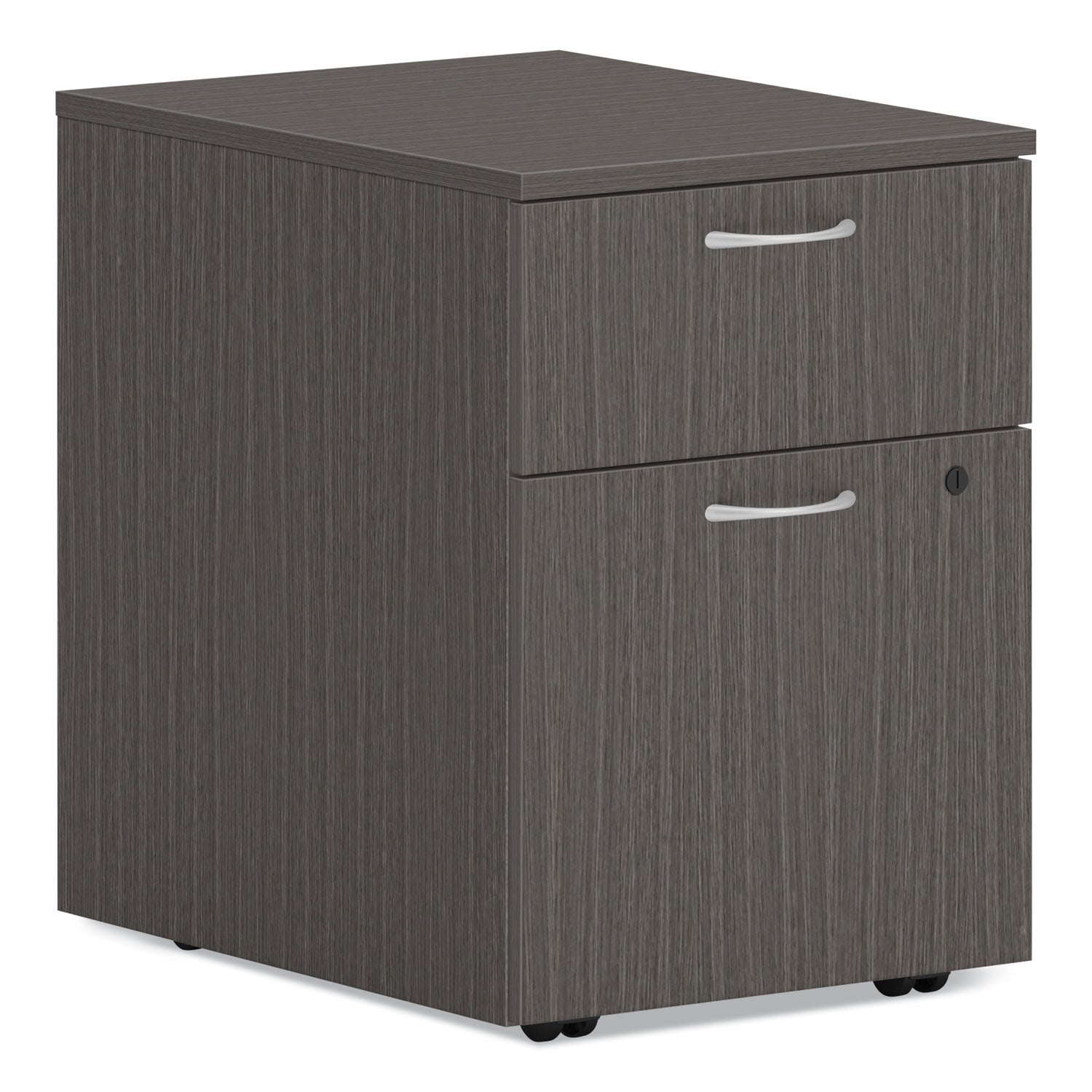 HON Mod HLPLPMBF Pedestal, 2 Drawers, Slate Teak Finish, 20"H x 15"W x 20"D, 1 Each