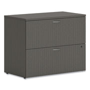 HON Mod HLPLLF3620L2 Lateral File, 2 Drawers, Slate Teak Finish, 29" H x 36" W x 20" D, 1 Each