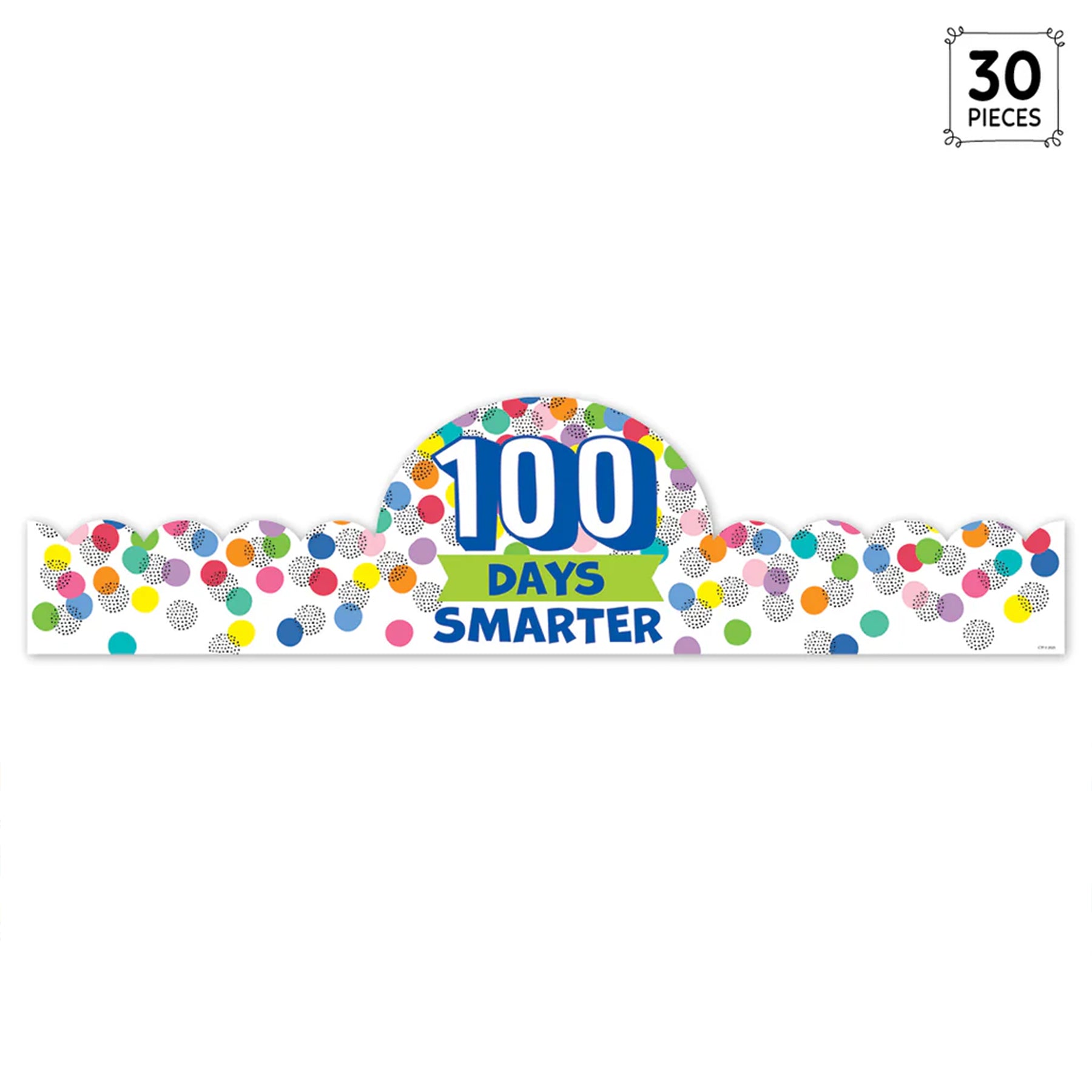 Core Decor Happy 100th Day Crowns, Pack of 30
