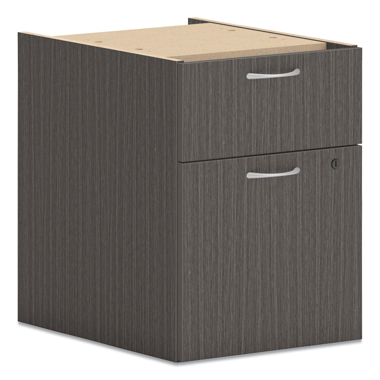 HON Mod HLPLPHBF Pedestal, 2 Drawers, Slate Teak Finish, 20"H x 15"W x 20"D, 1 Each