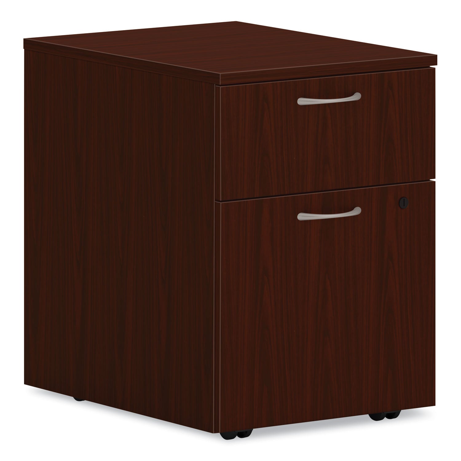 HON Mod HLPLPMBF Pedestal, 2 Drawers, Traditional Mahogany Finish, 20" H x 15" W x 20" D, 1 Each