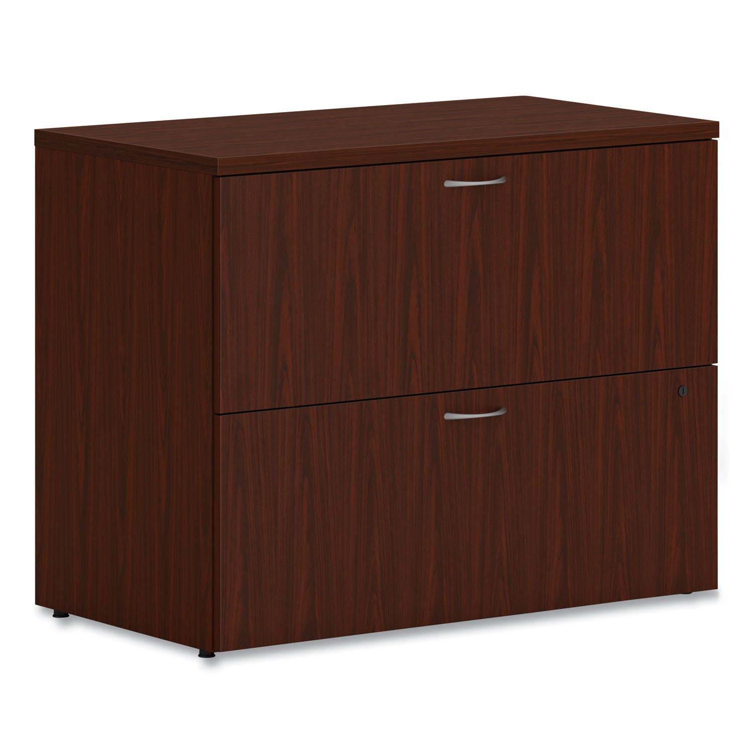 HON Mod HLPLLF3620L2 Lateral File, 2 Drawers, 29"H x 36"W x 20"D, Traditional Mahogany Laminate, 1 Each