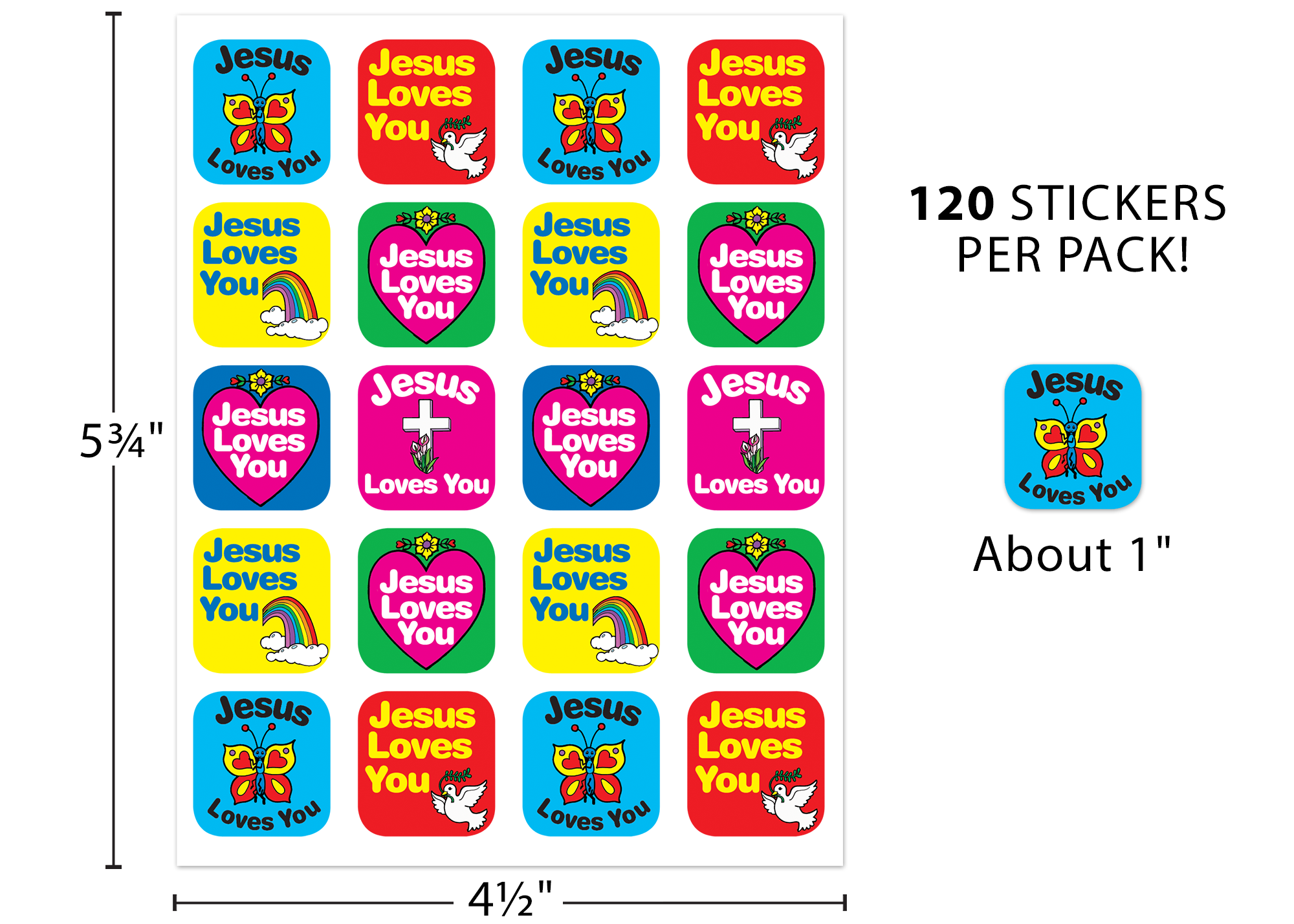 Jesus Loves You Stickers