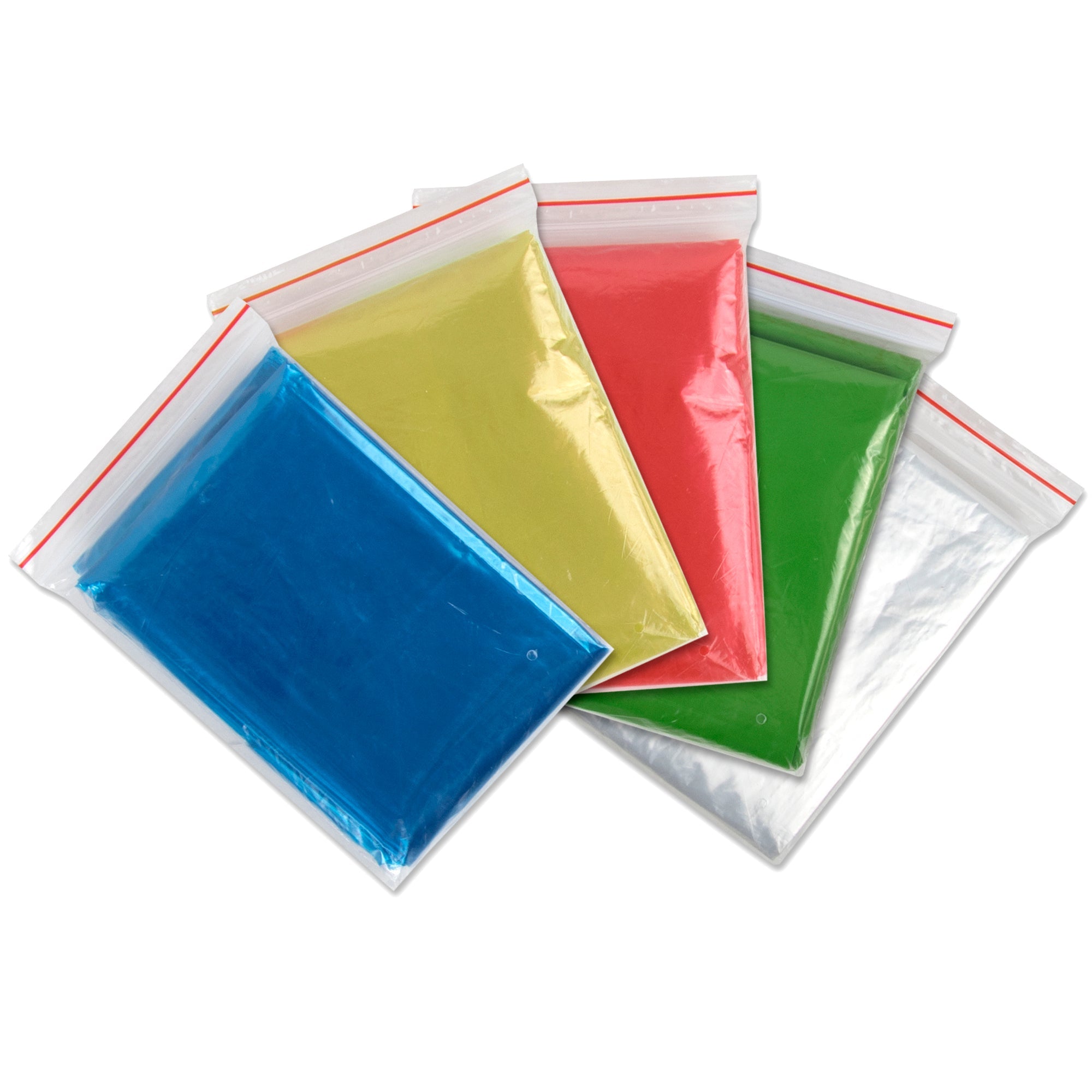 Disposable Rain Ponchos - 5 Colors - 200 in the Pack