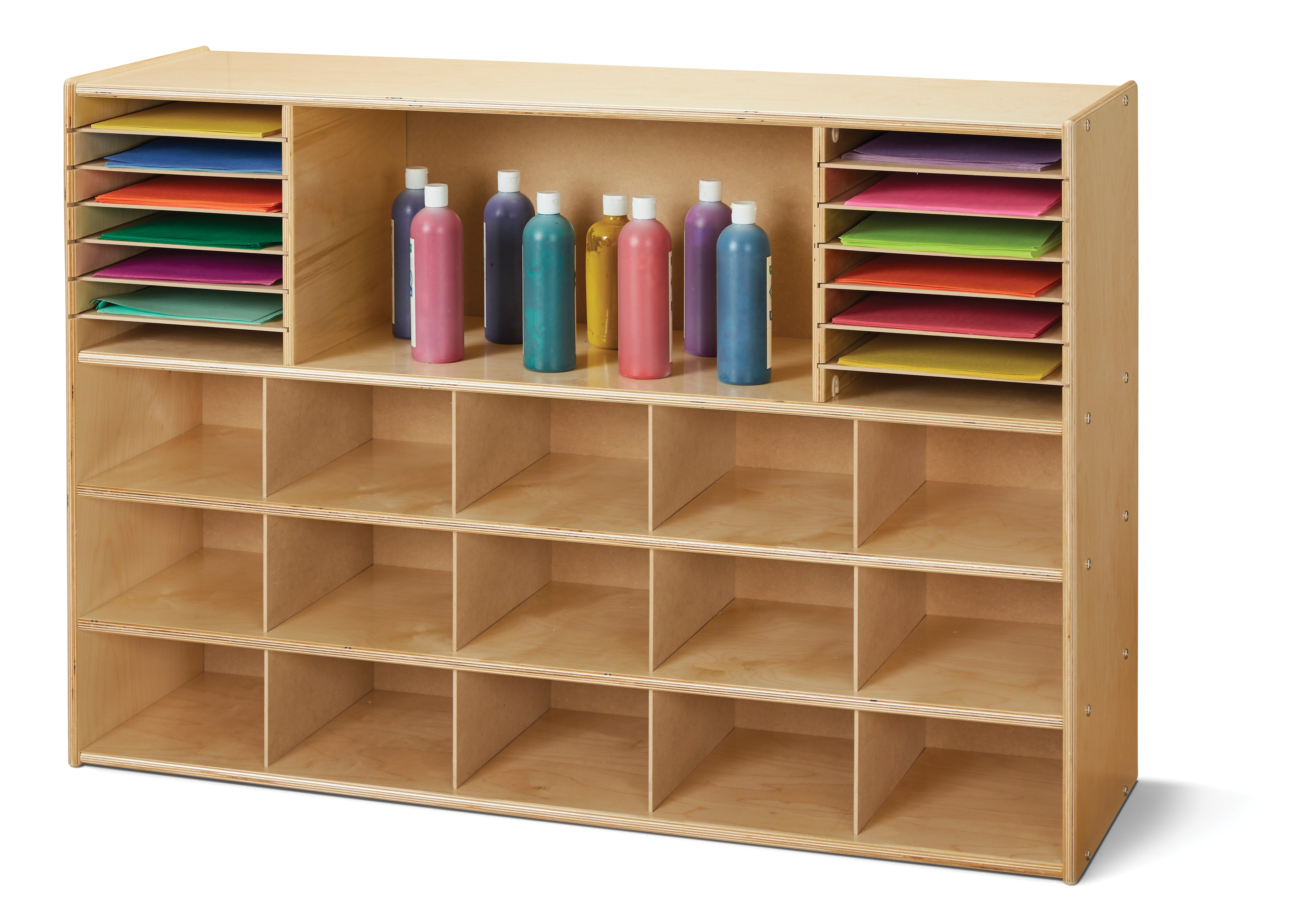 Young Time® Sectional Cubbie-Tray Storage - without Bins