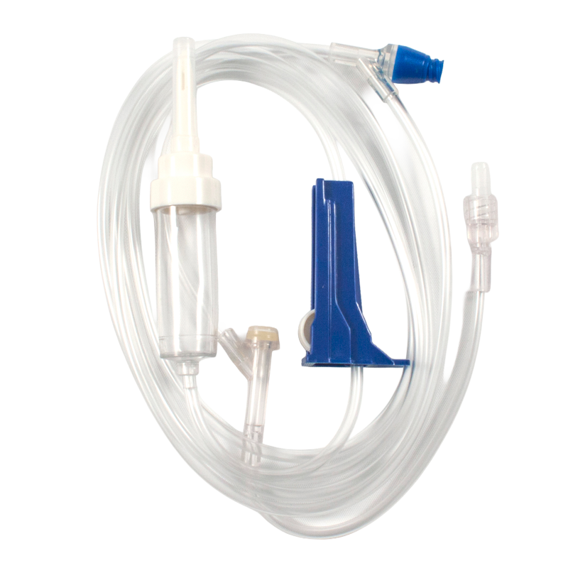 IV Administration Set - 15 Drops/mL, 83", 1 Needleless Port, 1 Inje, 50 per Box