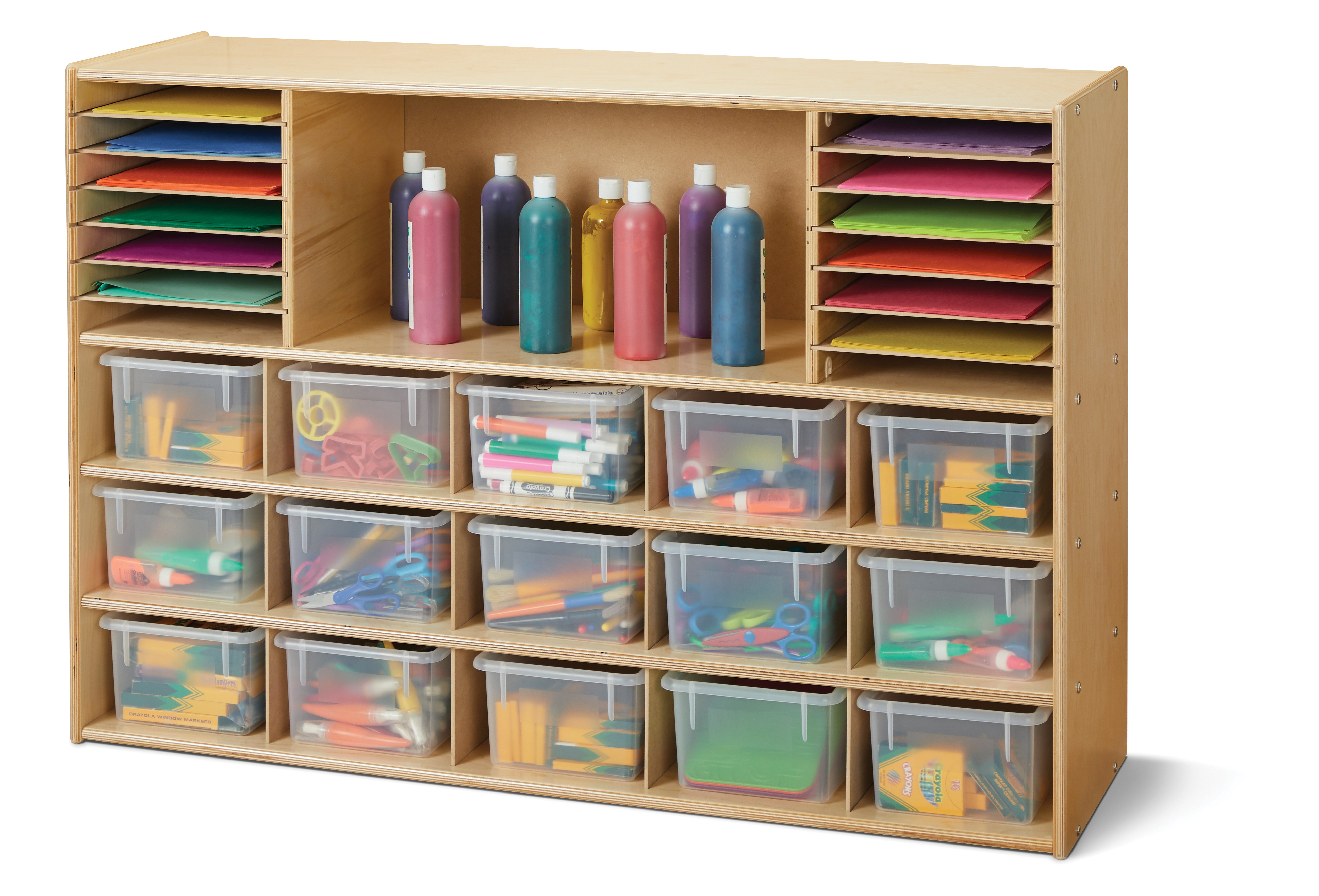 Young Time® Sectional Cubbie-Tray Storage - without Bins