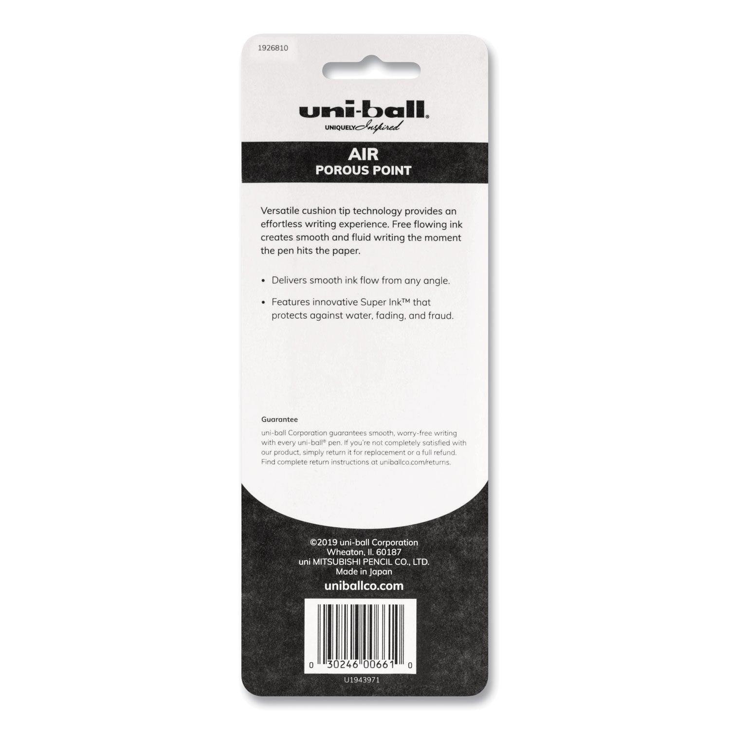 Air Porous Gel Pen, Stick, Medium 0.7 Mm, Blue Ink, Black/blue Barrel, 3/pack