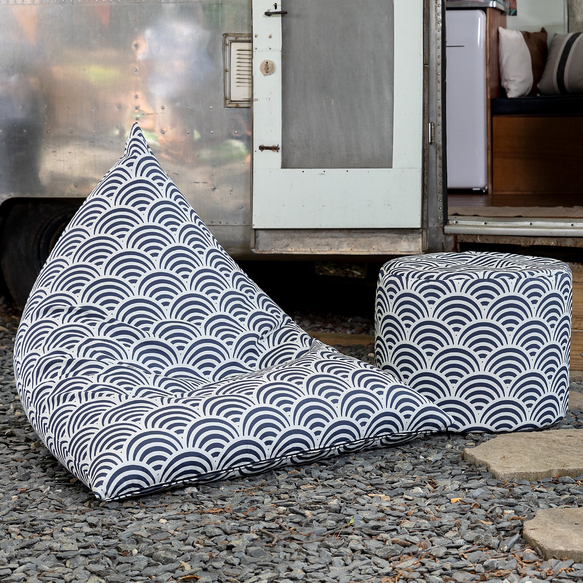 Jaxx Twist Outdoor Bean Bag Chair, Nippon Koi
