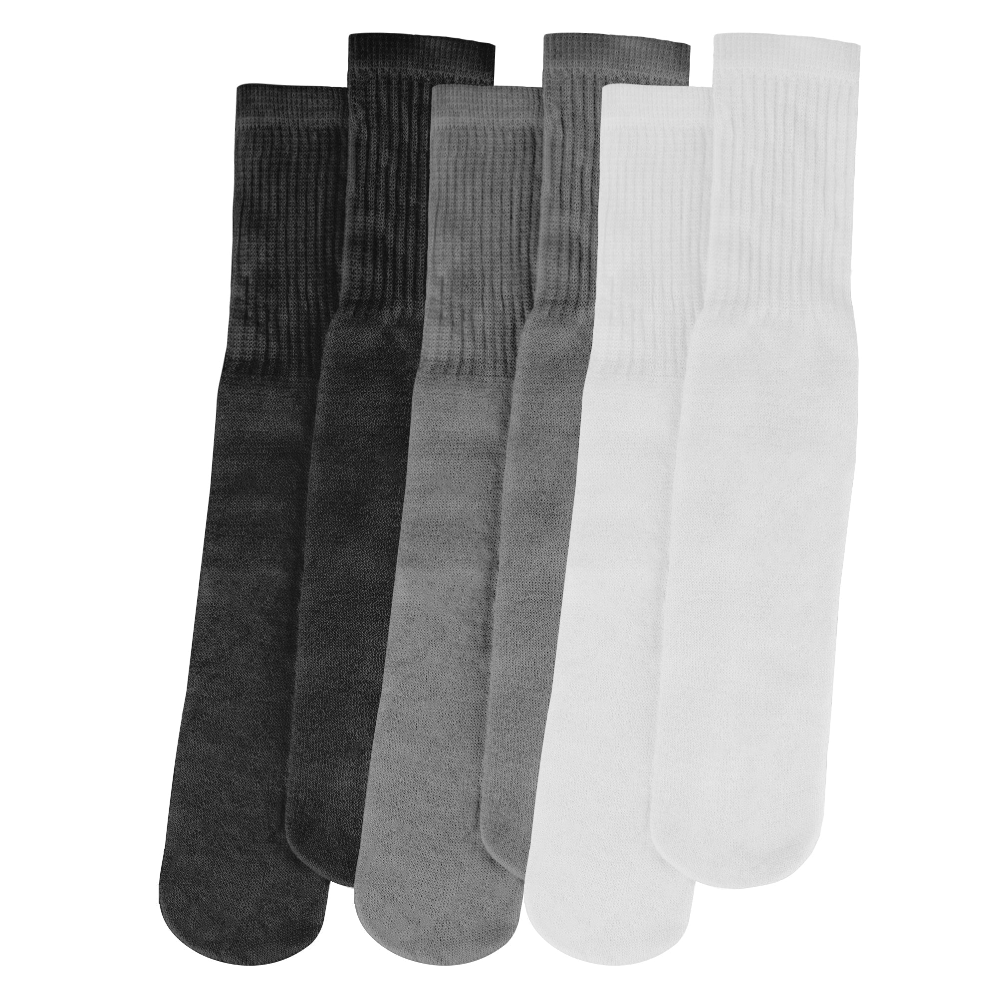 Men's Solid Tube Socks - 3 Colors - 100 pairs in the Pack
