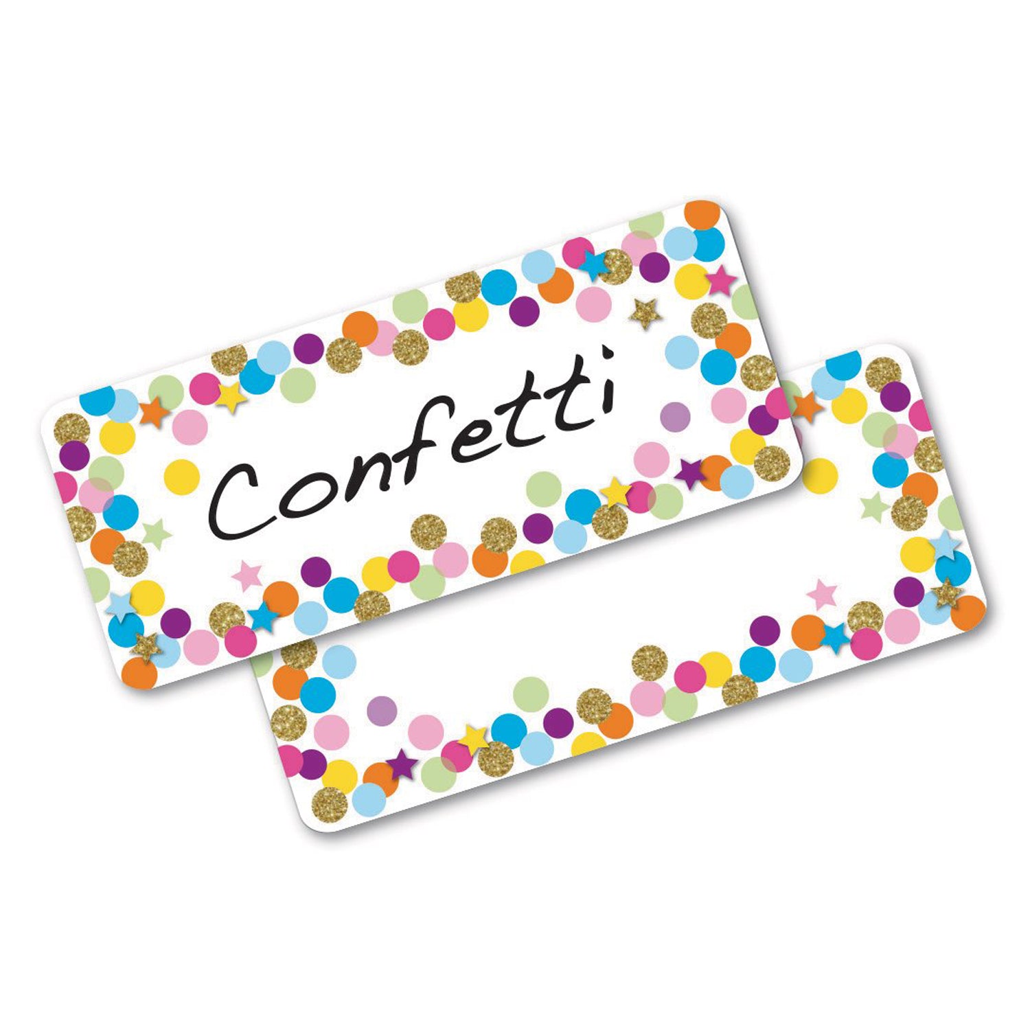 Magnetic Die-Cut Small Foam Nameplates & Labels, Confetti, 30 Pieces
