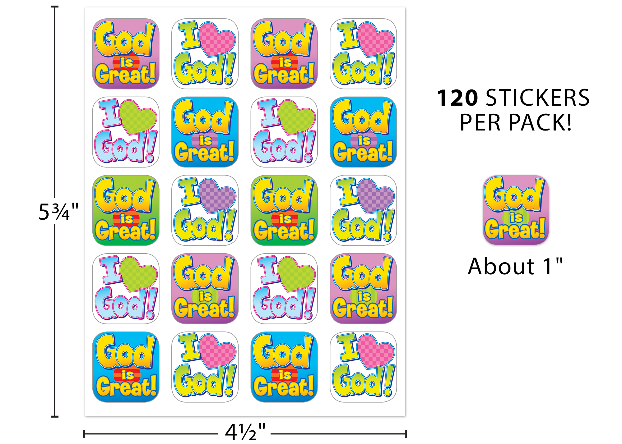 God is Great Stickers