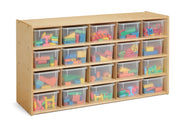 Young Time® 20 Cubbie-Tray Storage - with Clear Bins