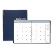 Julian Dates - Monthly - December 2025 to January 2027 - 1 Month Double Page Layout - 8 1/2" x 11" Sheet Size - 2.12" x 1.87" Block - Simulated Leather - Blue Cover - 1 Each