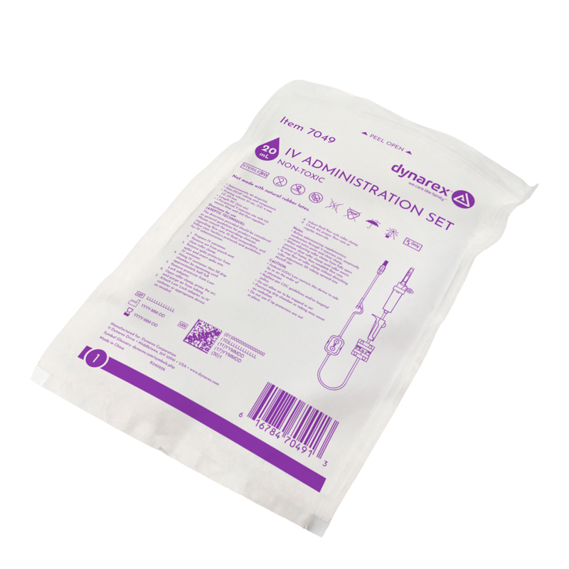 IV Administration Set - 20 Drops/mL w/ Regulator, 92", 1 Injection Site w/ 0.2µm, 50 per Box
