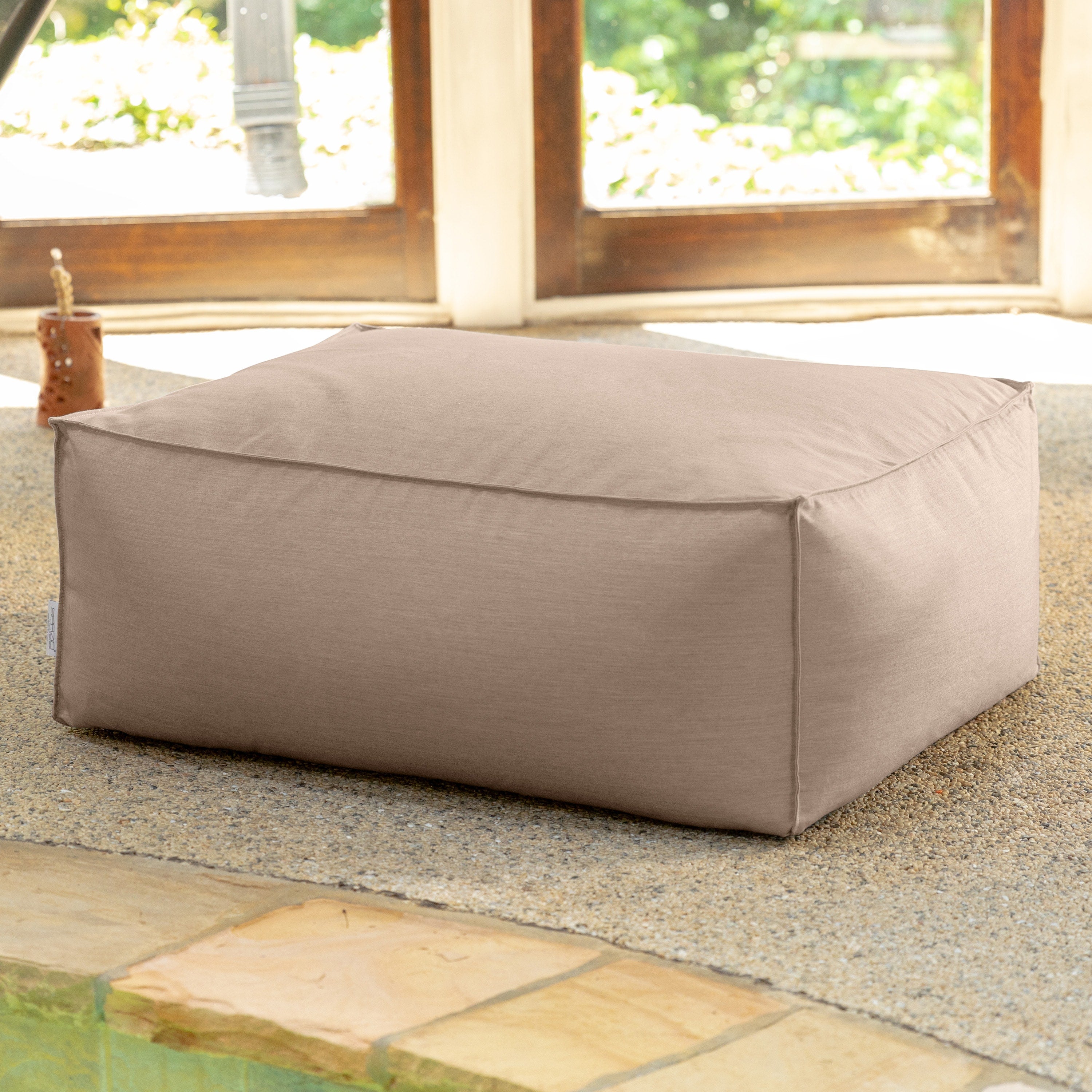 Baya Outdoor Ottoman - Sunbrella, Petal
