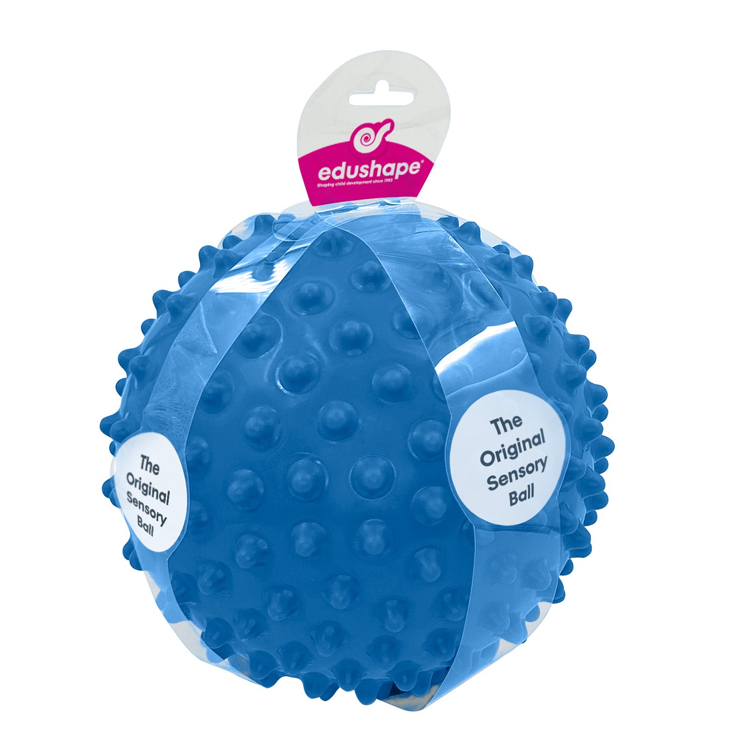 The Original Sensory Ball for Baby, Opaque 7", Blue - Solid Primary Color and Unique Textured Ball for Baby