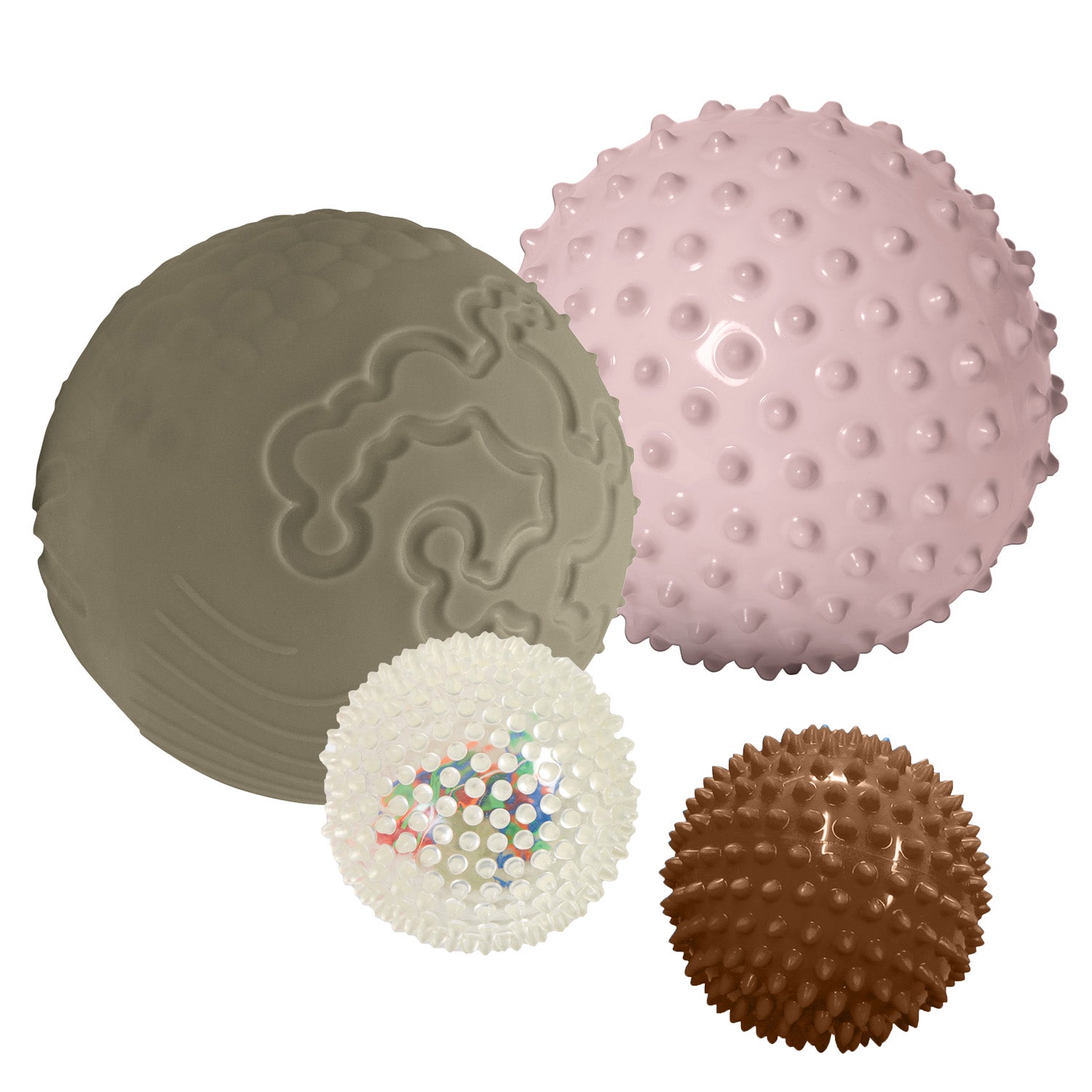 The Original Sensory Balls Mega Pack, Boho Chic - Pack of 4 Vibrant Colorful and Unique Textured Balls for Baby