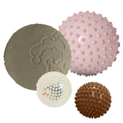 The Original Sensory Balls Mega Pack, Boho Chic - Pack of 4 Vibrant Colorful and Unique Textured Balls for Baby