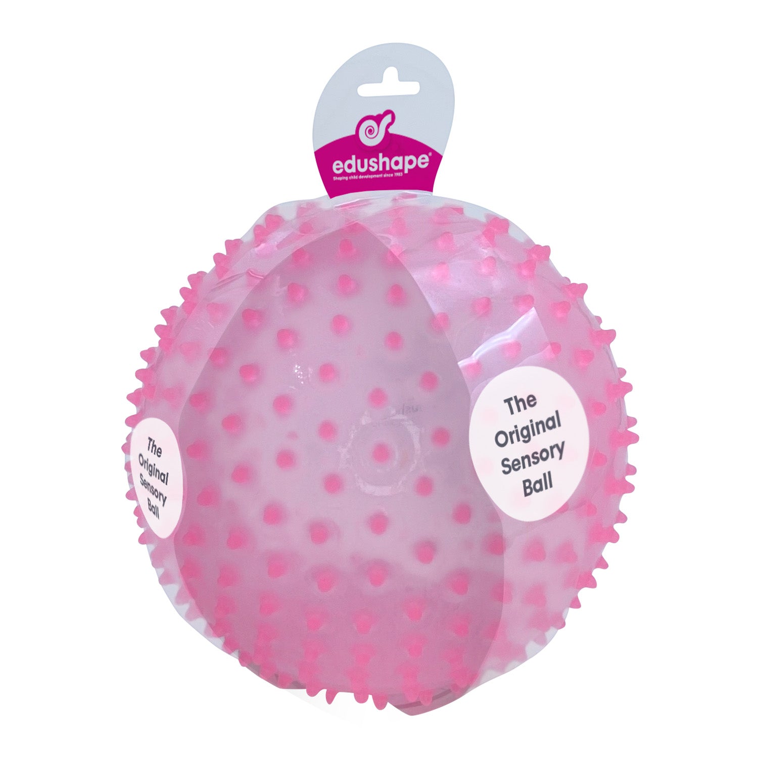 The Original Sensory Ball for Baby,  See-Me 7" Pink  - Transparent Vibrant Colorful and Unique Textured Ball for Baby