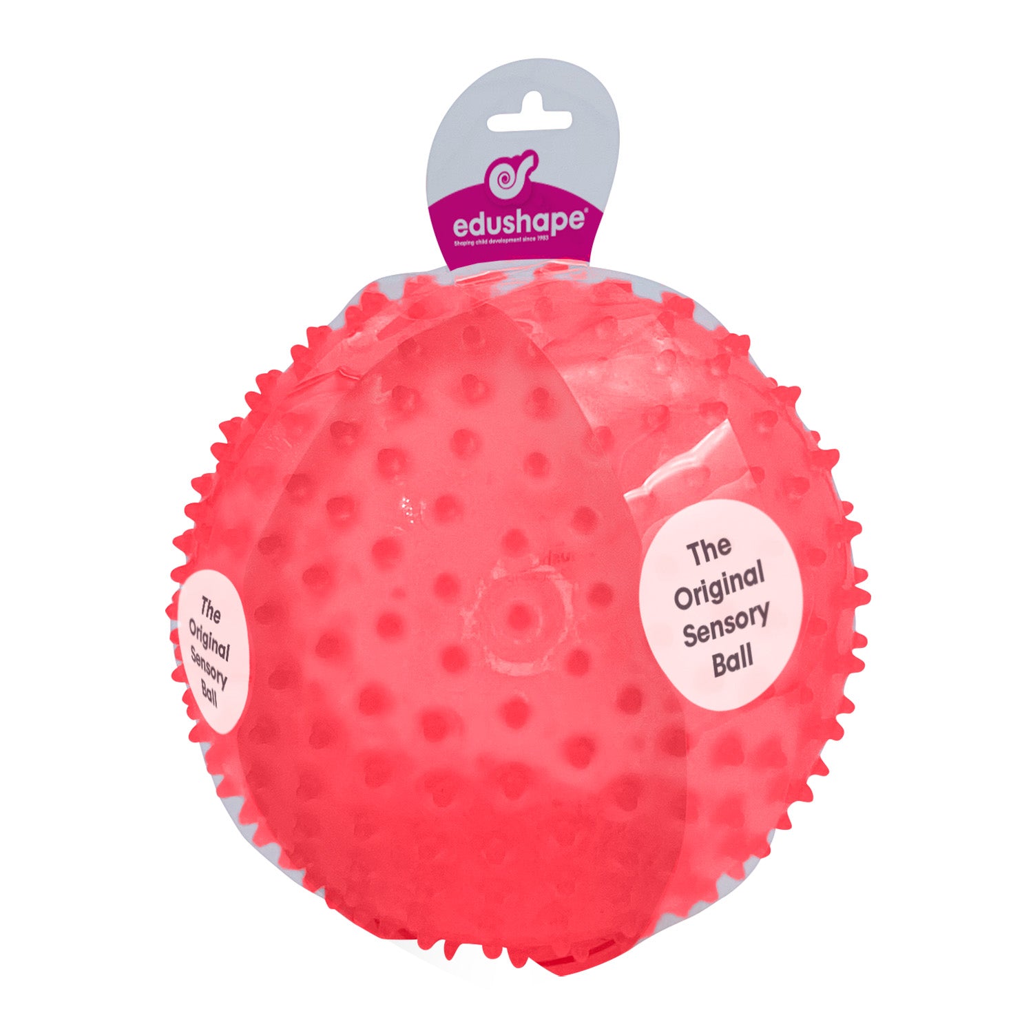 The Original Sensory Ball for Baby,  See-Me 7" Red - Transparent Vibrant Colorful and Unique Textured Ball for Baby