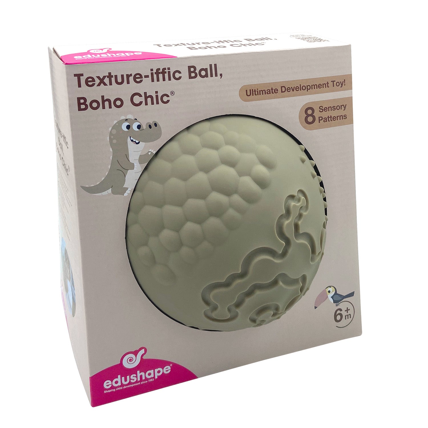 Texture-iffic Sensory Ball, Boho Chic, Olive - Matte Texture & Tactile Patterns S