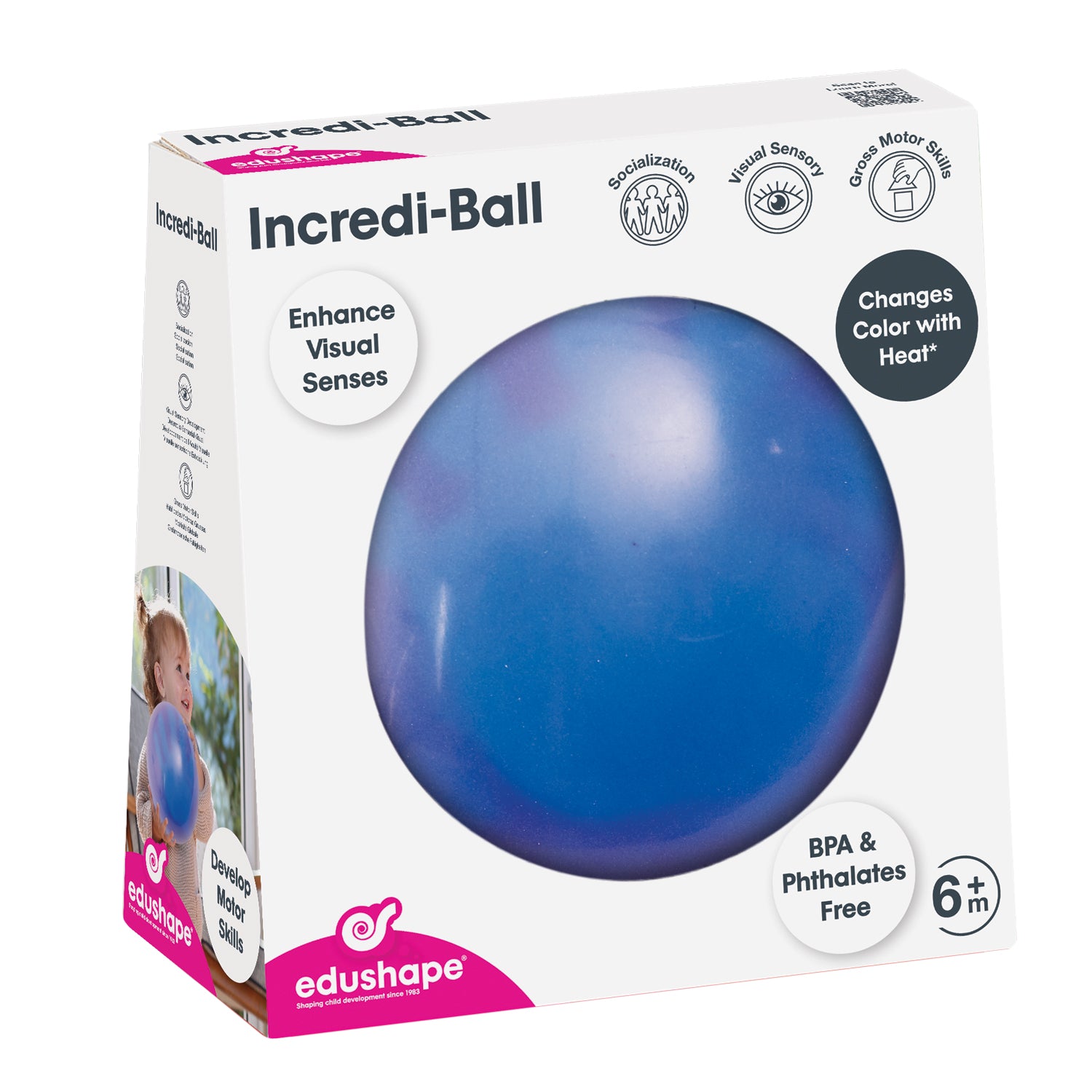 Incredi-Ball Change-A-Color Sensory Ball for Baby - 7" - Temperature-Sensitive Ball for Sensory Development