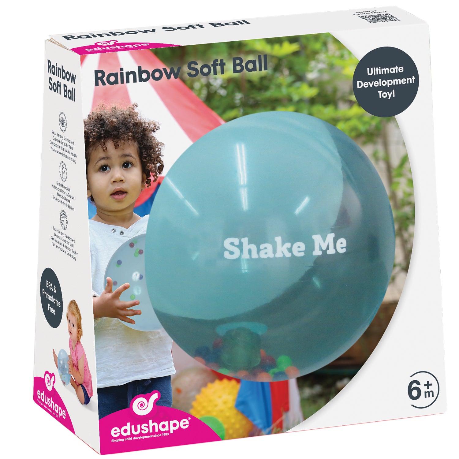 Rainbow Soft Ball - Bright Fun and Colorful Sensory Ball for Baby