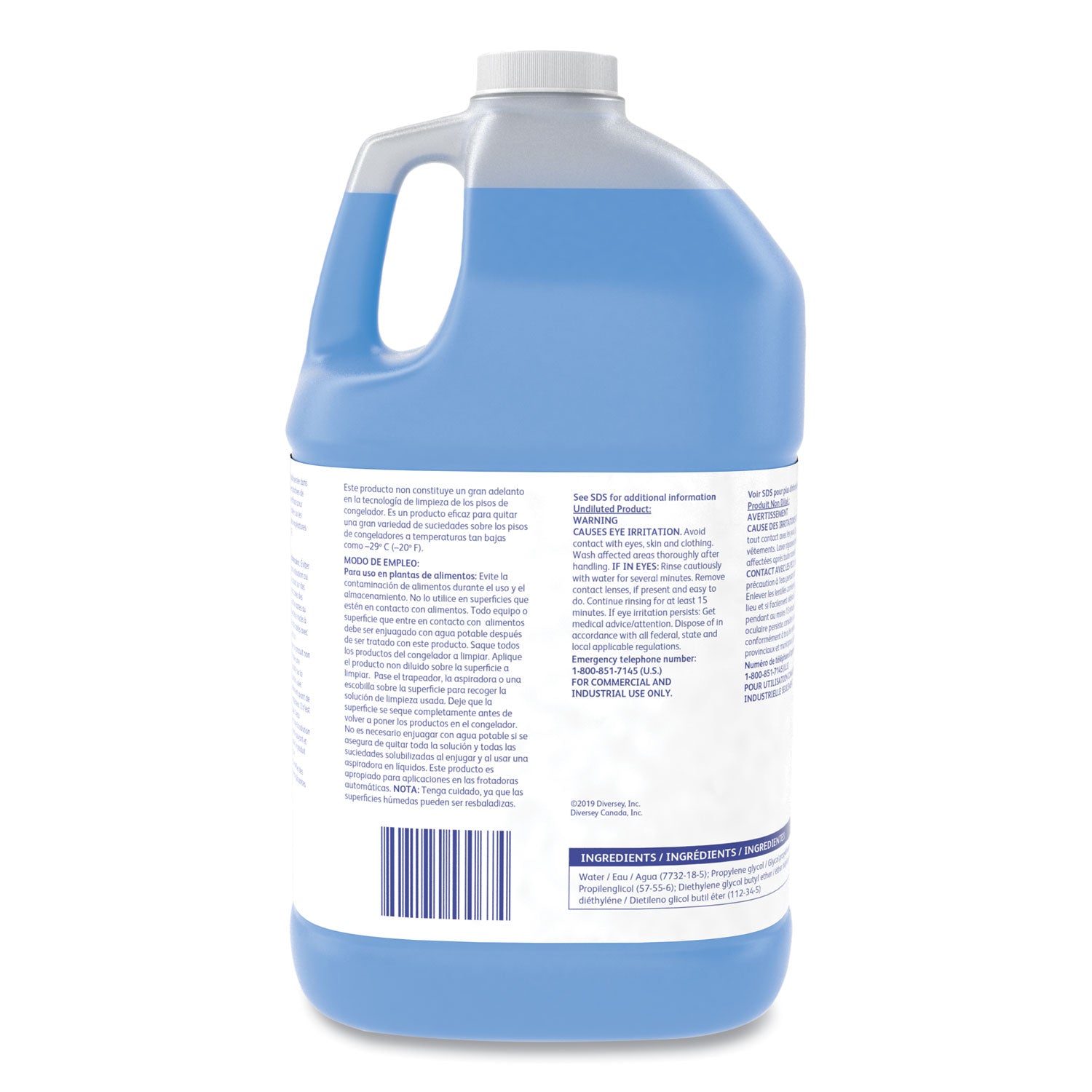 Diversey Suma Freeze D2.9 Freezer Cleaner, Ready-To-Use, 128 fl oz (4 quart), Phosphate-free, Residue-free, Fragrance-free, Blue, 1 Each