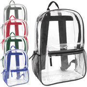 Classic 17 Inch Clear Backpack - 5 Colors - 24 in the Pack