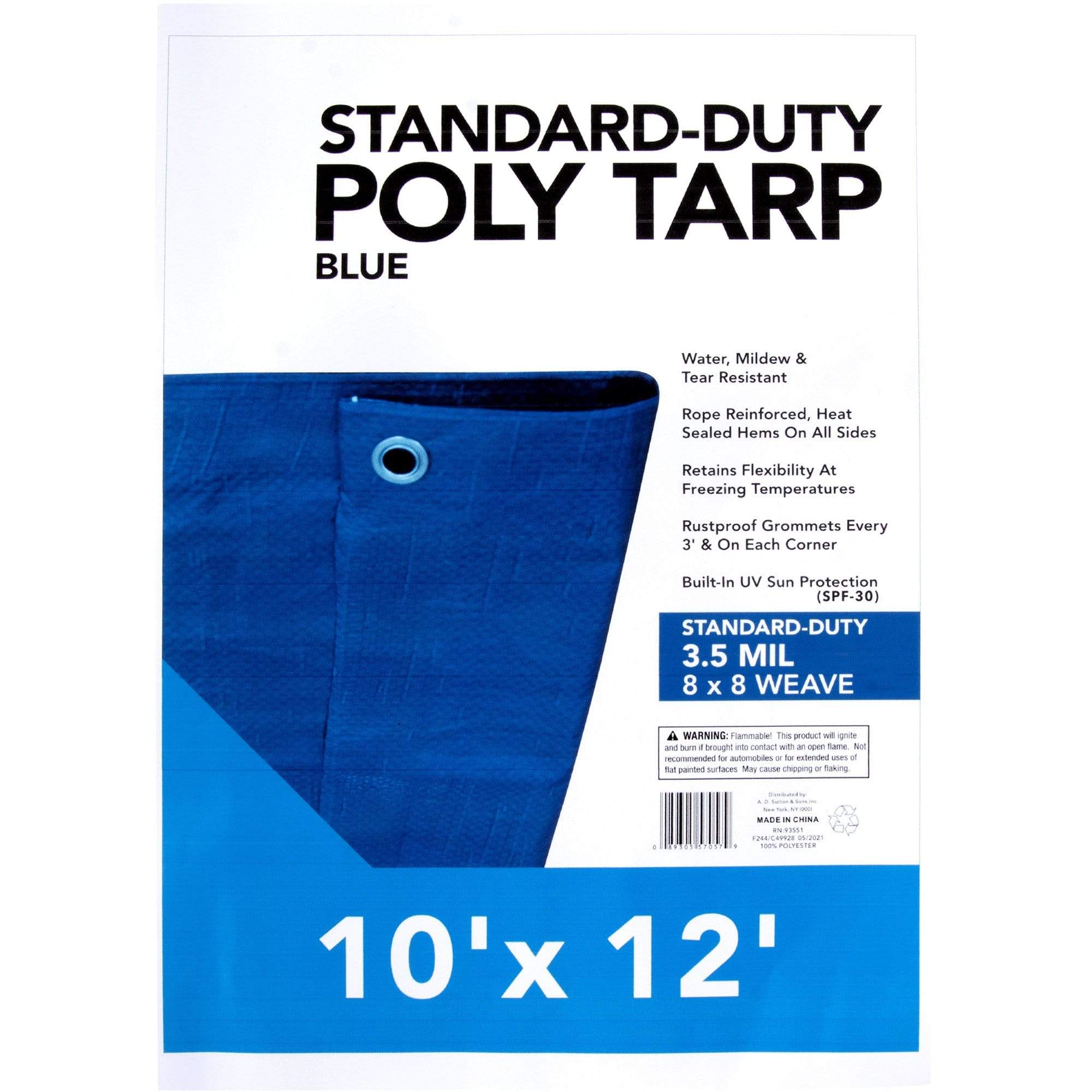 Blue Poly Tarps - 10' X 12'  - 20 in the Pack
