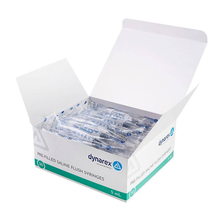Pre-Filled Saline Flush Syringe, 5mL - 30 pcs per Box/