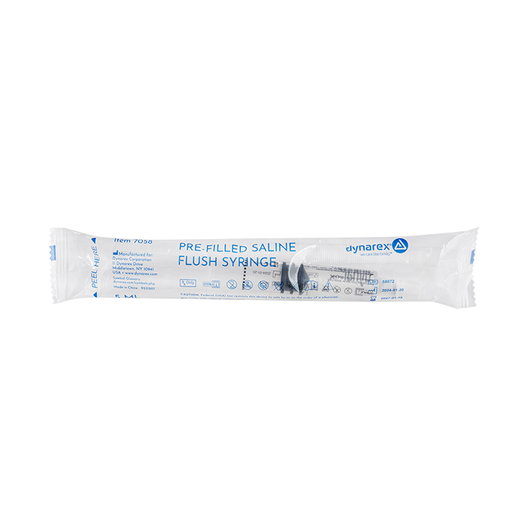 Pre-Filled Saline Flush Syringe, 5mL - 30 pcs per Box/