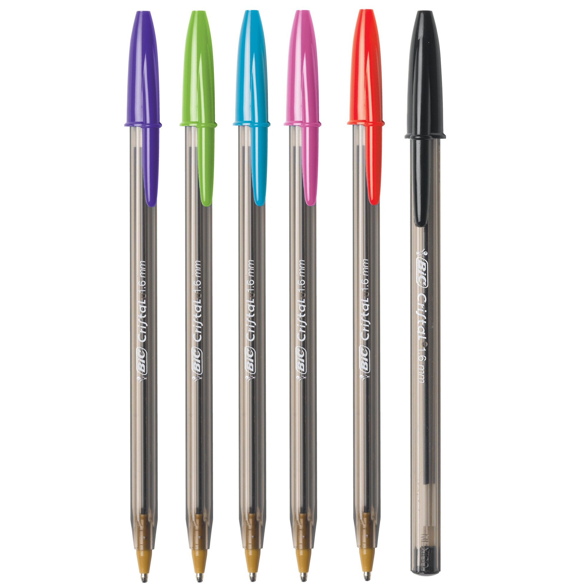 Cristal® Xtra Bold Fashion Ballpoint Pen, Medium Point (1.6mm), Assorted Colors, 24-Count