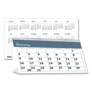 Julian Dates - Monthly - 12 Month - January 2026 to December 2026 - 1 Month Double Page Layout - 7" x 4 1/4" Sheet Size - Spiral Bound - Desktop - Blue, Gray - 4.3" Height x 7" Width - Reference Calendar - 1 Each